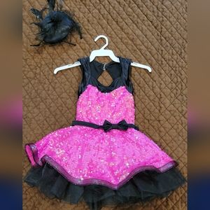 Girls dance costume with matching head piece